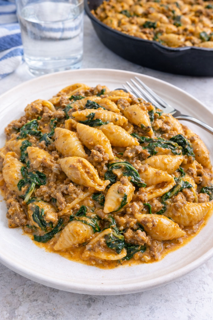 Delicious Creamy Beef and Shells - Easy Healthy Hearty High Protein Meals for Dinner