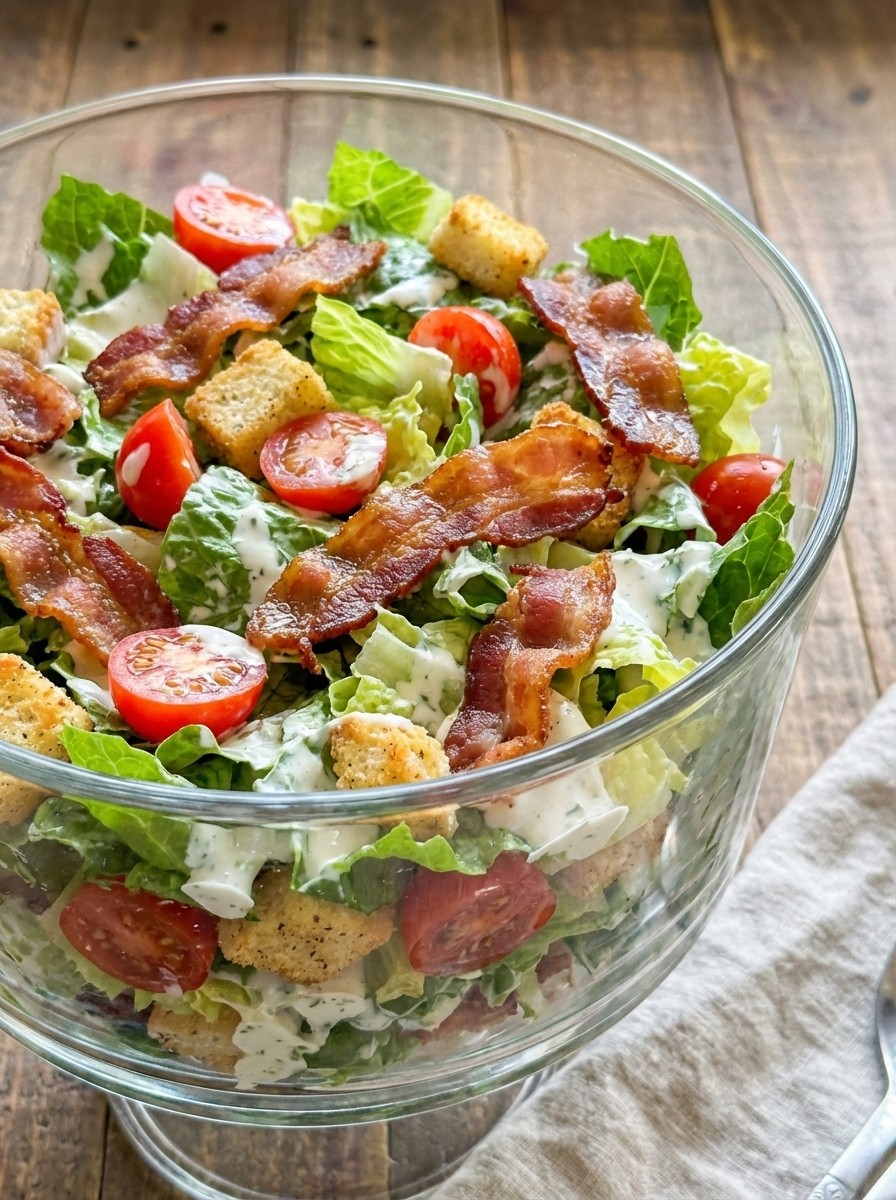 BLT Salad with Creamy Dressing – Easy Summer Salads & Lunch Ideas With Salad