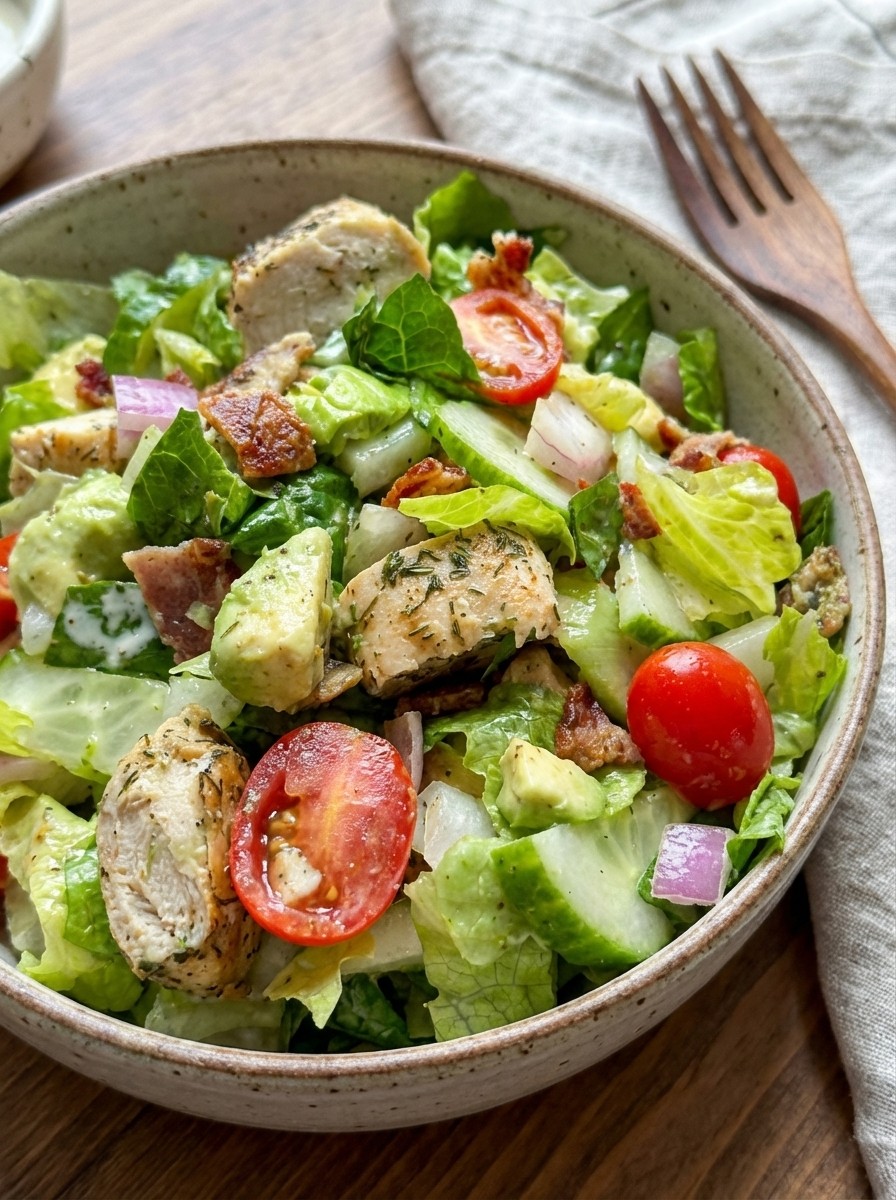 Chicken Bacon Ranch Chopped Salad – Easy Good Salad Recipes for Summer Lunch