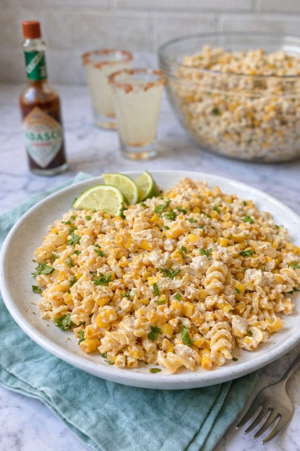 Creamy Mexican Street Corn Pasta Salad – Perfect Cinco De Mayo Party Ideas