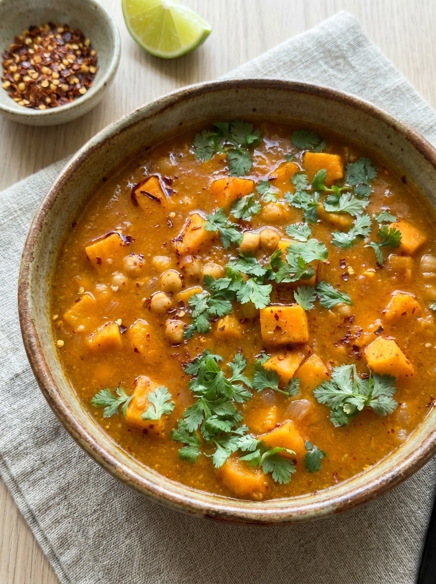 Spicy Moroccan Sweet Potato Soup – Cozy Dinner Recipes For Winter & Fall Dinner Ideas