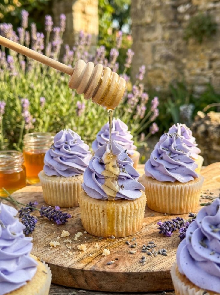 Baking With Lavender - Honey Lavender Cupcakes for Cute Spring Desserts