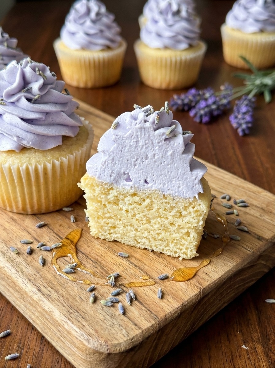 Baking With Lavender - Honey Lavender Cupcakes for Cute Spring Desserts