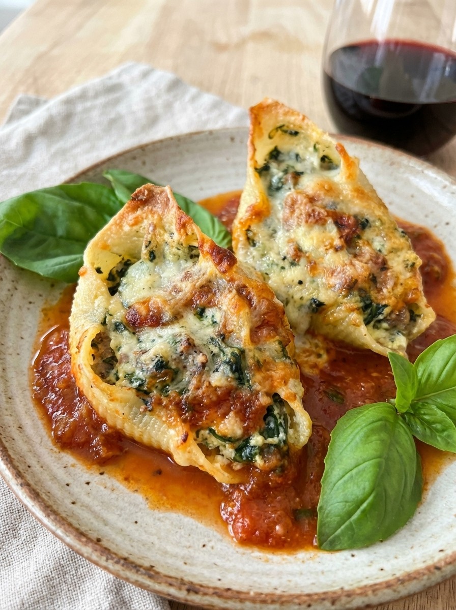 Beef Stuffed Shells With Creamy Ricotta Filling – Cozy Baked Pasta Dinner
