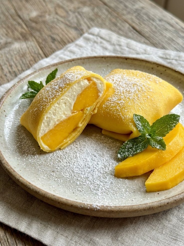 Creamy Mango Pancakes - Uncommon Desserts for Light Brunch & Summer Treats