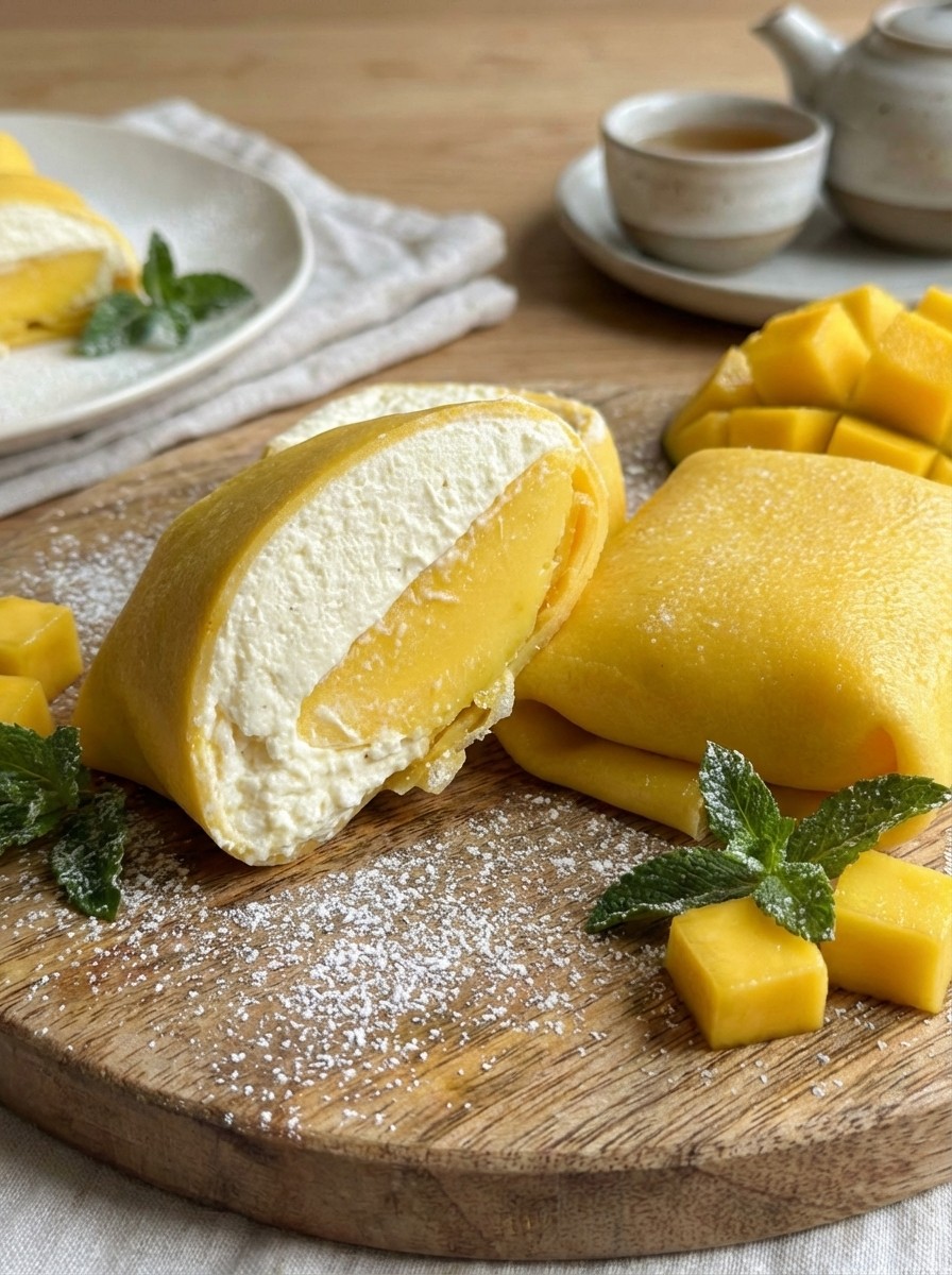 Creamy Mango Pancakes - Uncommon Desserts for Light Brunch & Summer Treats