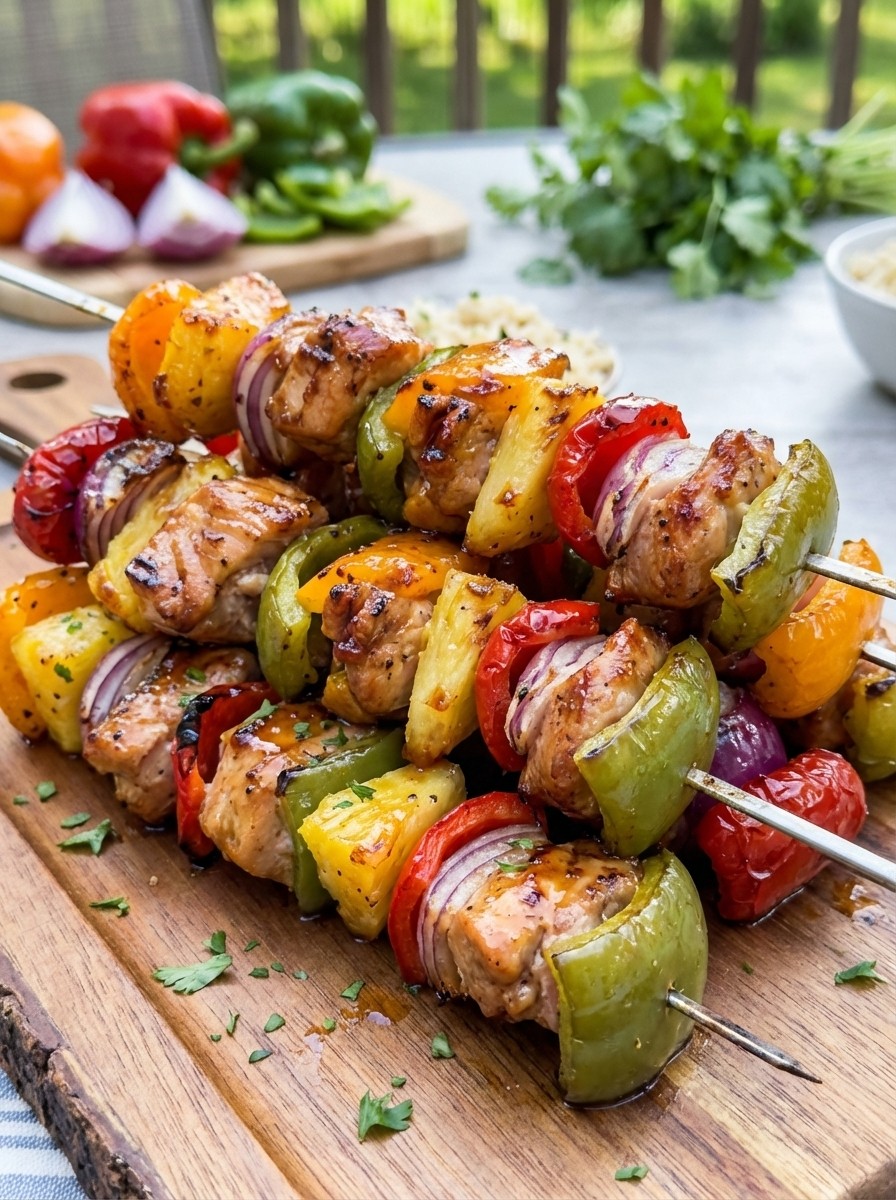 Delicious Pineapple Chicken Kabobs – One Dish Summer Meals with Tropical Flavor