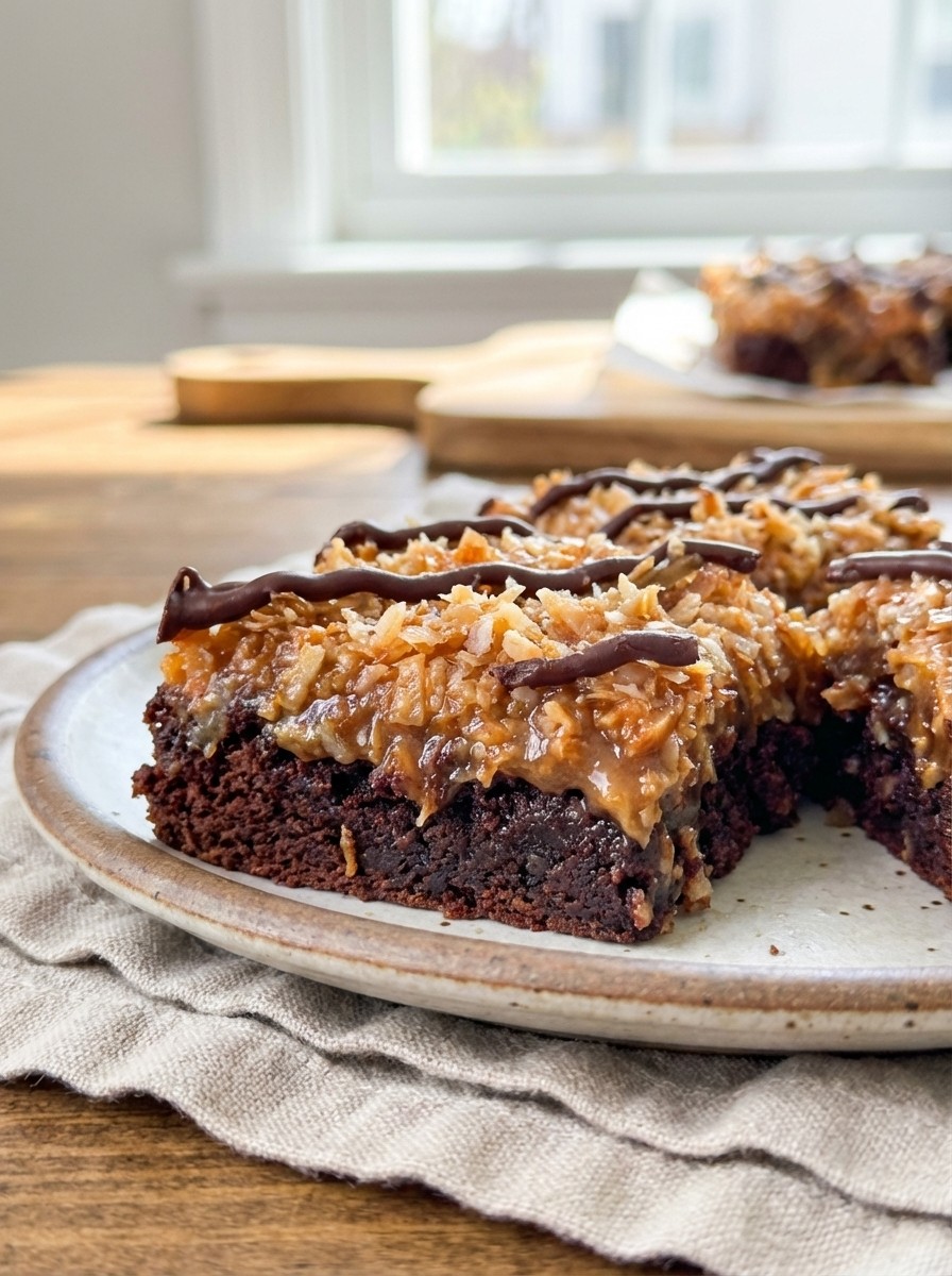 Gooey Samoa Brownies – Brownie Recipes With Boxed Brownies That Taste Gourmet