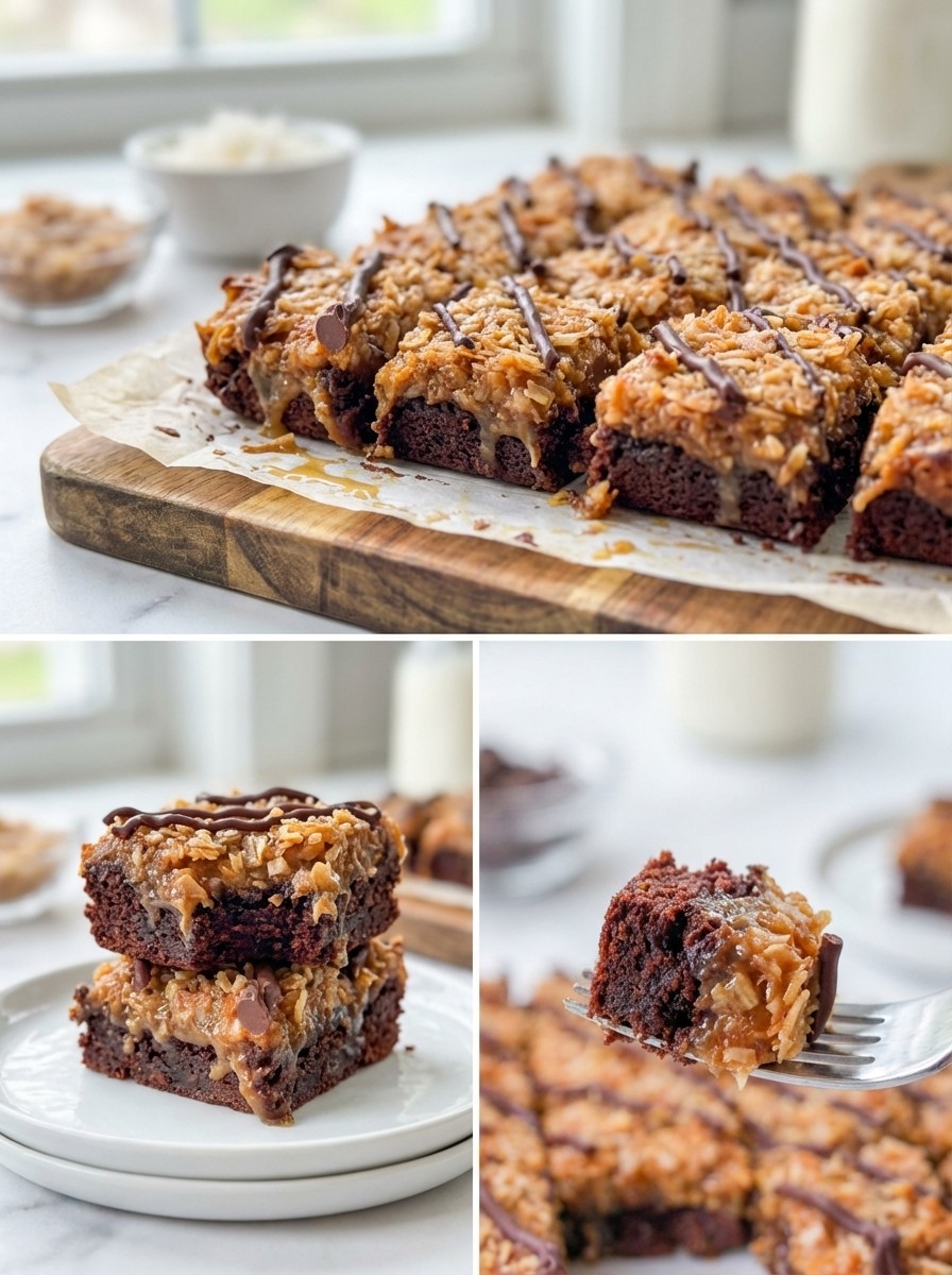 Gooey Samoa Brownies – Brownie Recipes With Boxed Brownies That Taste Gourmet