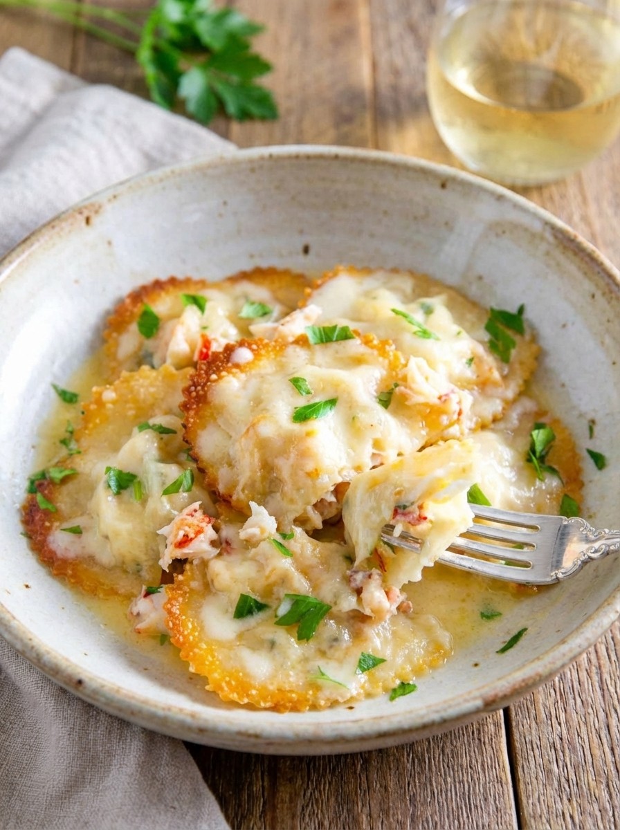 Lobster Ravioli with Lemon Butter Sauce - Easy Gourmet Seafood Pasta Recipe