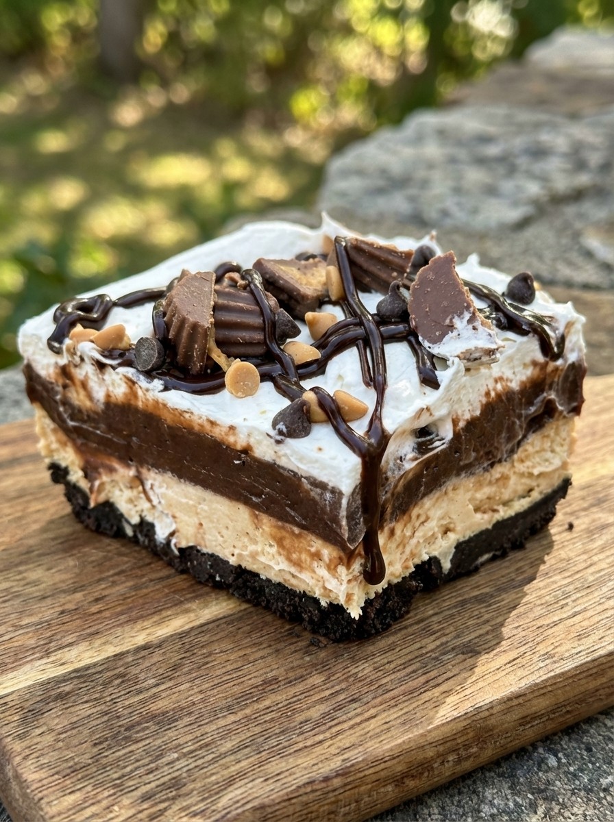 No Bake Chocolate Peanut Butter Lasagna – Crowd-Pleasing Summer Dessert