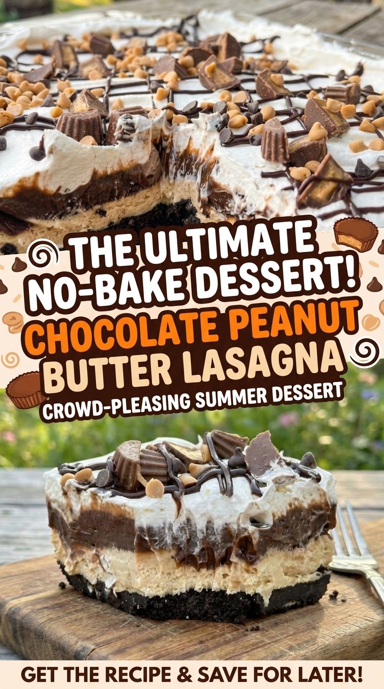 No Bake Chocolate Peanut Butter Lasagna – Crowd-Pleasing Summer Dessert
