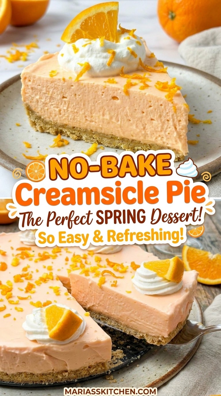 No-Bake Creamsicle Pie – Easy Summer Dessert Ideas & Fun Spring Dessert Ideas