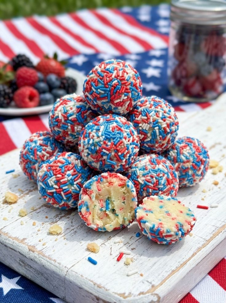 No-Bake Patriotic Truffles - Easy Candy Desserts for Memorial Day & 4th of July