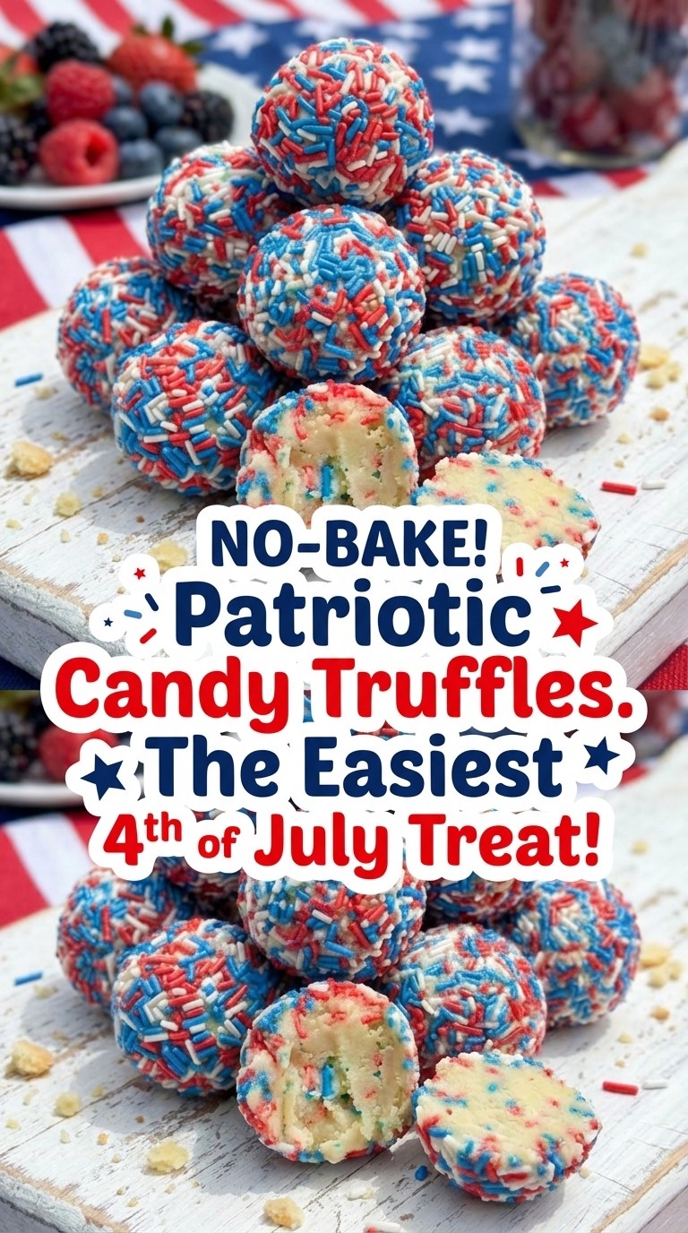 No-Bake Patriotic Truffles - Easy Candy Desserts for Memorial Day & 4th of July
