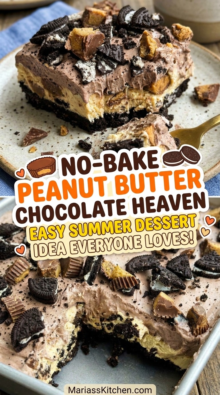 No-Bake Peanut Butter Chocolate Heaven – Easy Summer Dessert Idea Everyone Loves
