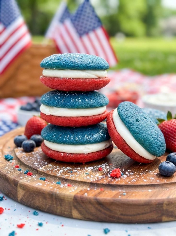 Patriotic Whoopie Pies – Easy Dessert for 4th of July & Memorial Day