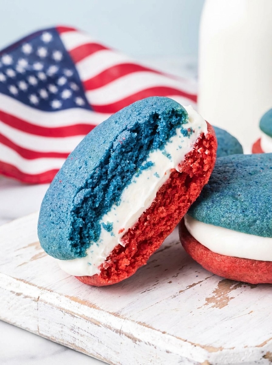 Patriotic Whoopie Pies – Easy Dessert for 4th of July & Memorial Day