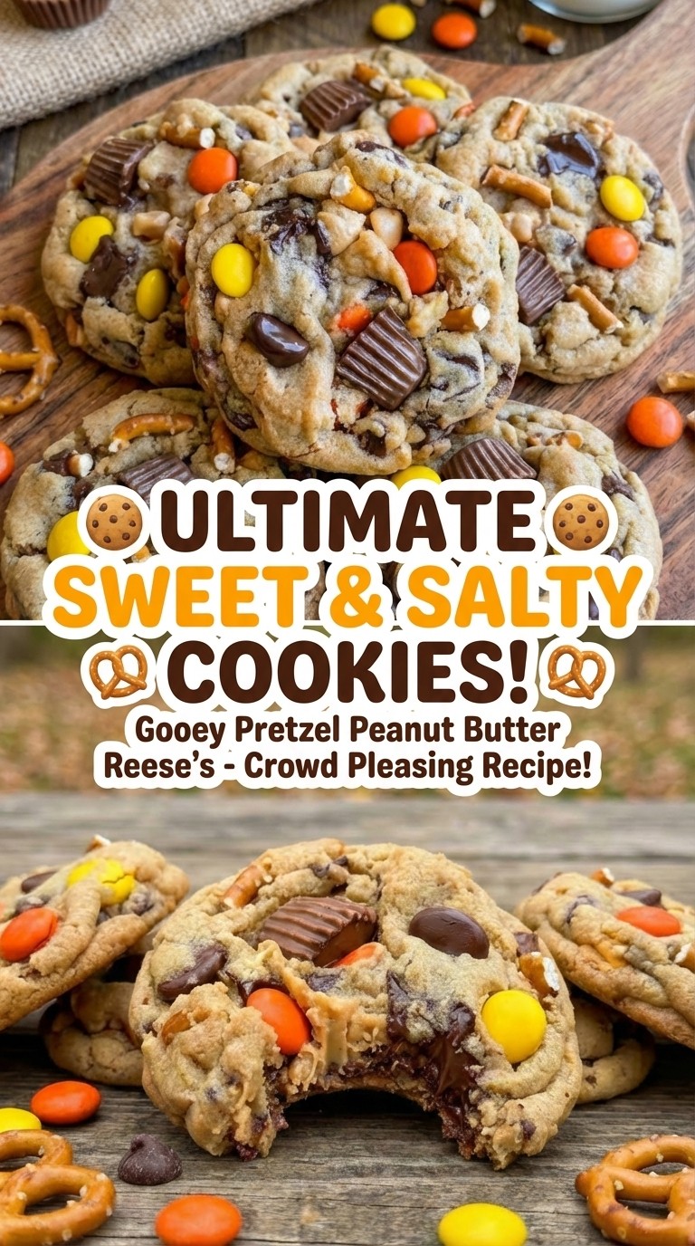 Pretzel Peanut Butter Reese’s Cookies - Crowd Pleasing Treats for Fall & Holiday