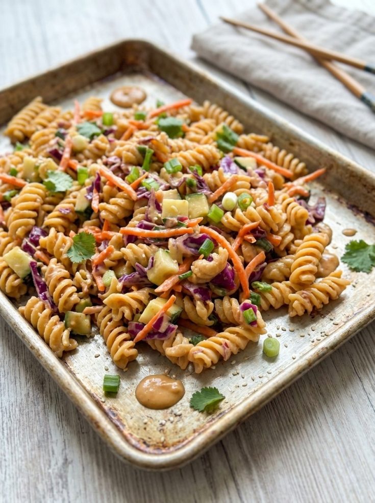 Protein Packed Thai Pasta Salad - Easy Healthy Summer Pasta Salad Recipe