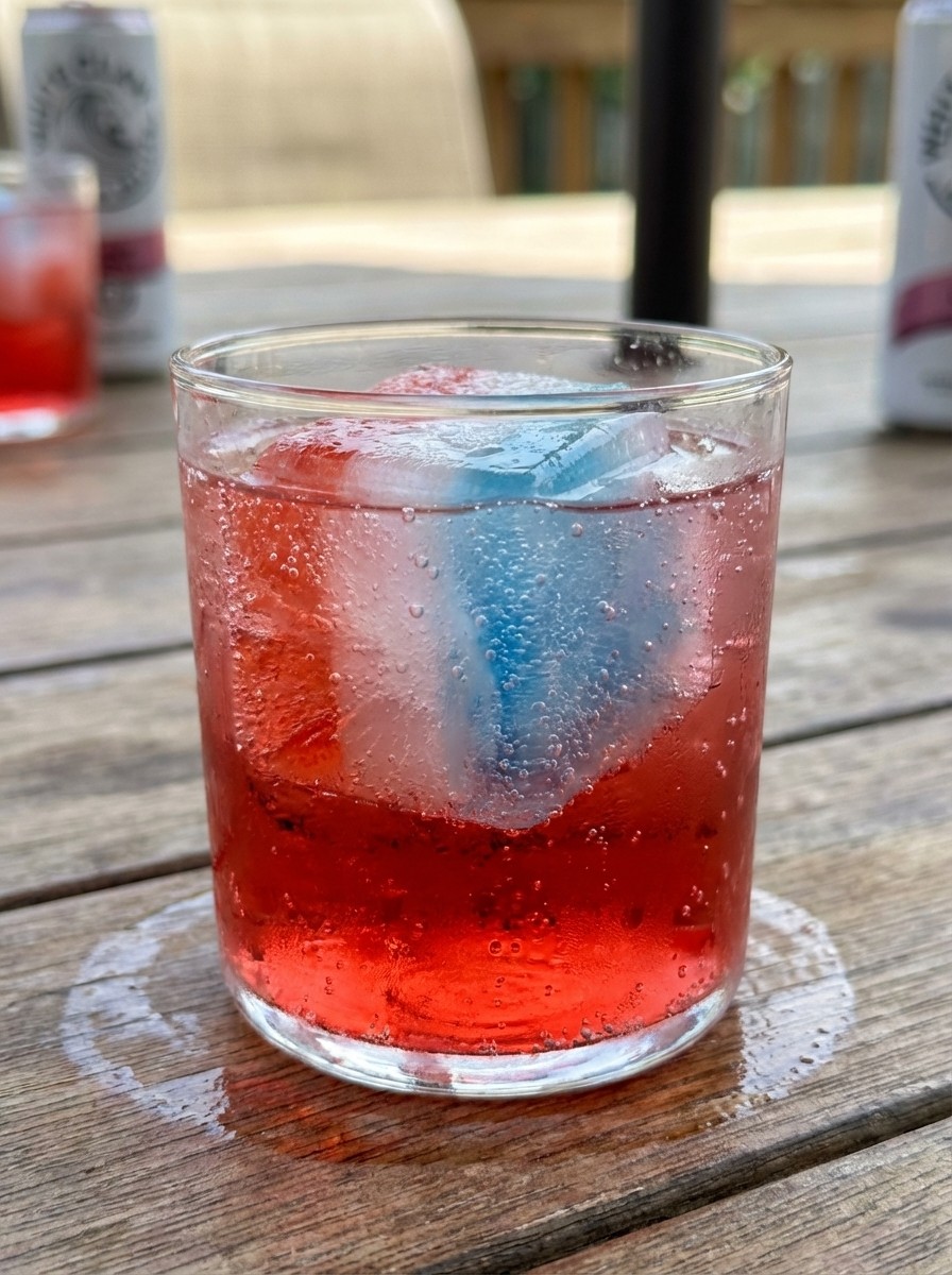 Red White And Blue Ice Cubes for Memorial Day Easy Desserts & 4th July Food Ideas