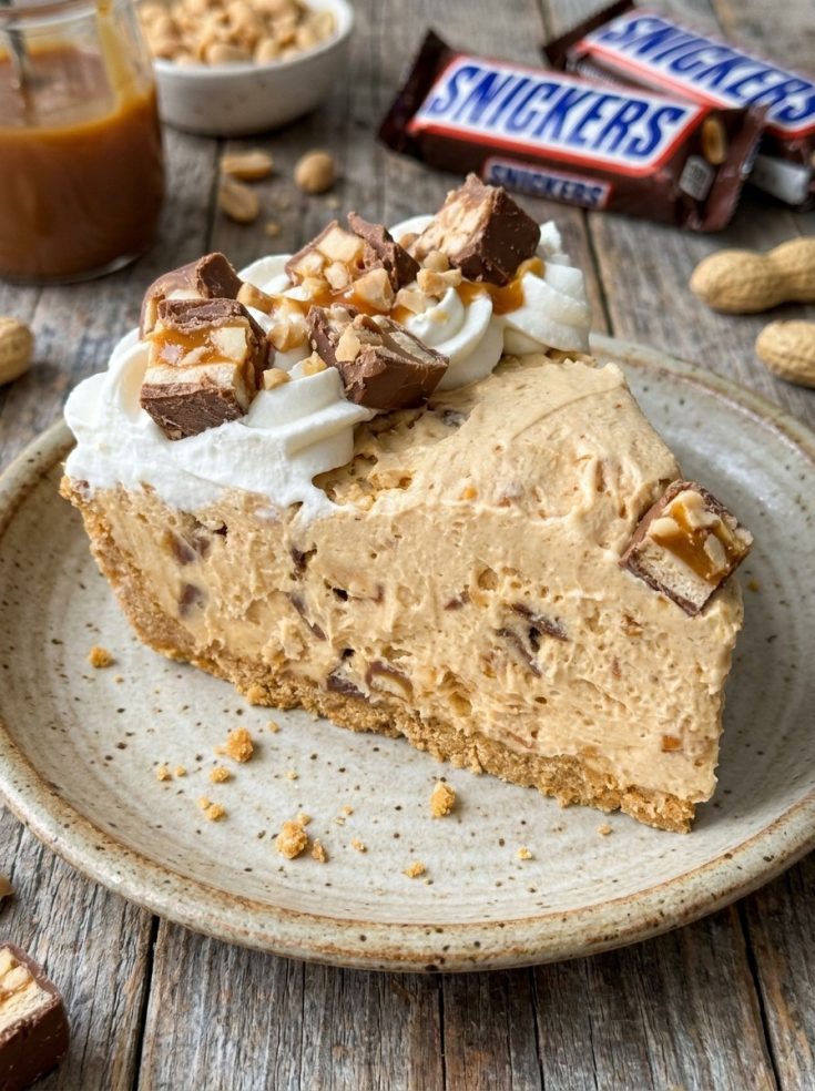 Viral No Bake Snickers Bar Pie Recipe You Need for Summer