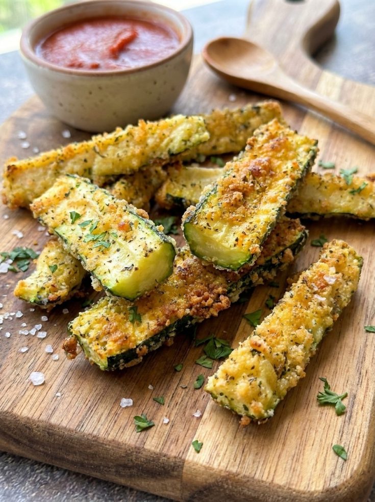 Viral 4-Ingredient Crispy Baked Keto Zucchini Fries - Delicious Fries Ideas for Healthy Snacking